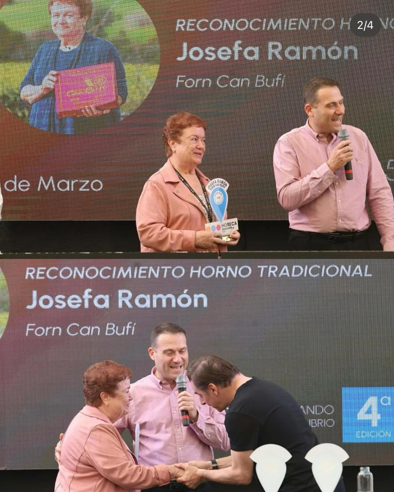 Reconocimiento de Horeca a Josefa Ramon, Pepa, de Forn Can Bufí
